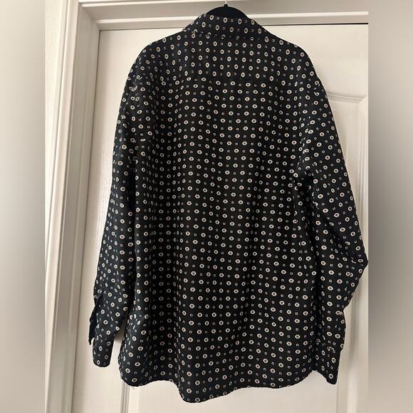 Silverstone collection black printed button down shirt size XXXL - Picture 6 of 6